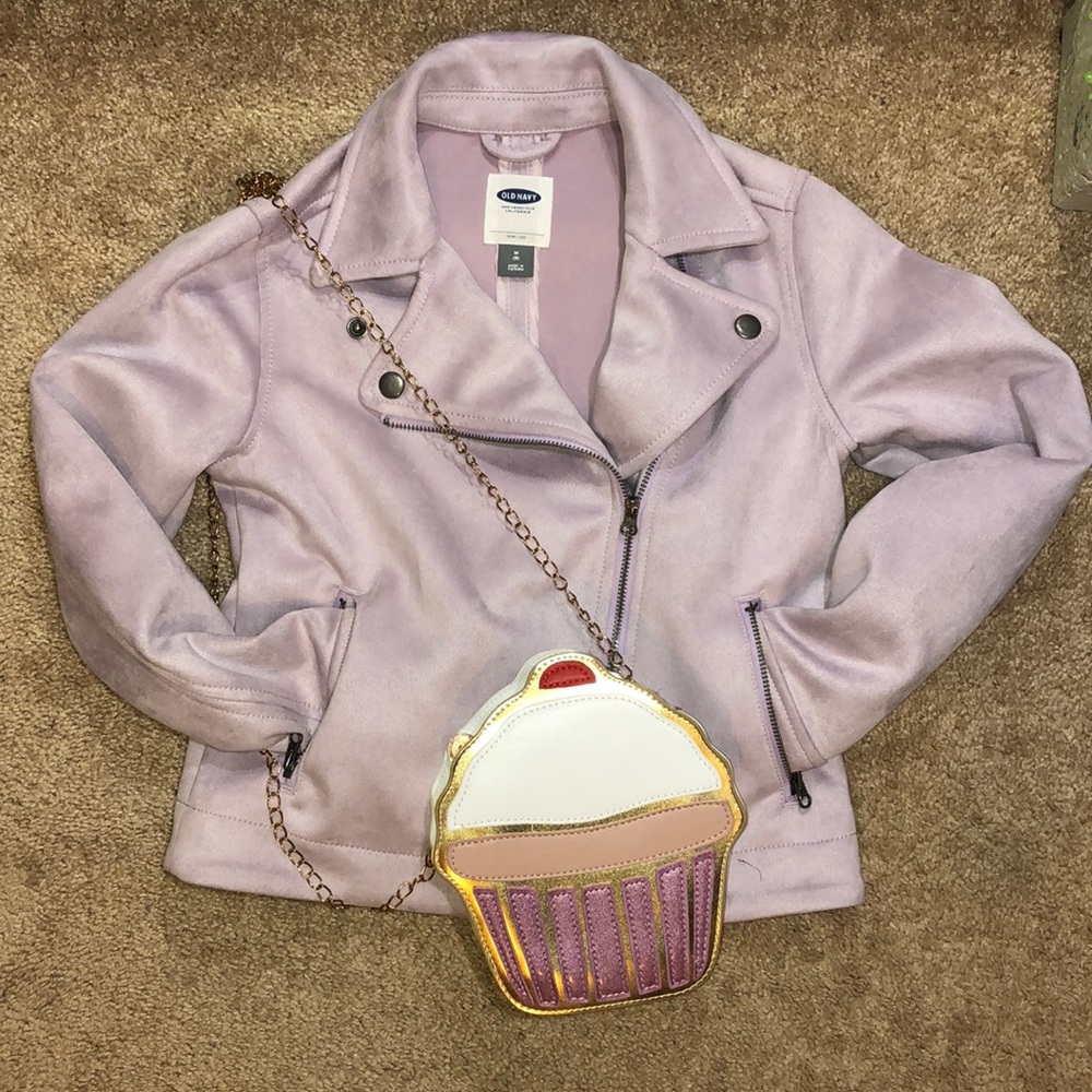 Lavender motor style zipper jacket (8) - Picture 2 of 7